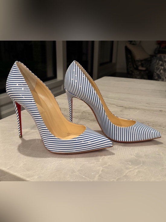 Christian Louboutin Shoes - Christian Louboutin - Pigalle Follies 100 - Jeans/ Blanco